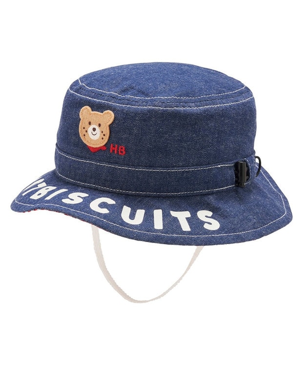 MIKI HOUSE HOT BISCUITS 【46-54cm】 ロゴデニムクロッシェ 紺