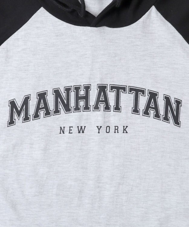 WEGO フーデッドラグランT ブラック