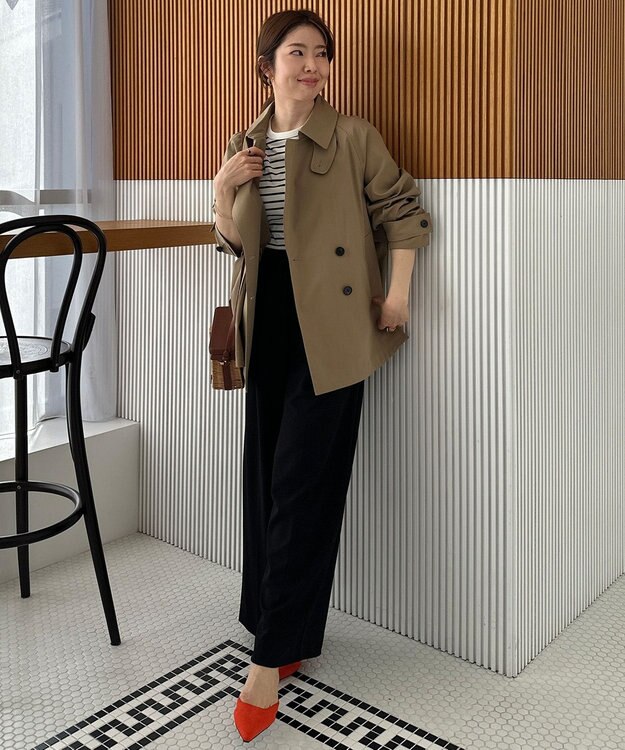 UNFILO ショート トレンチコート キャメル