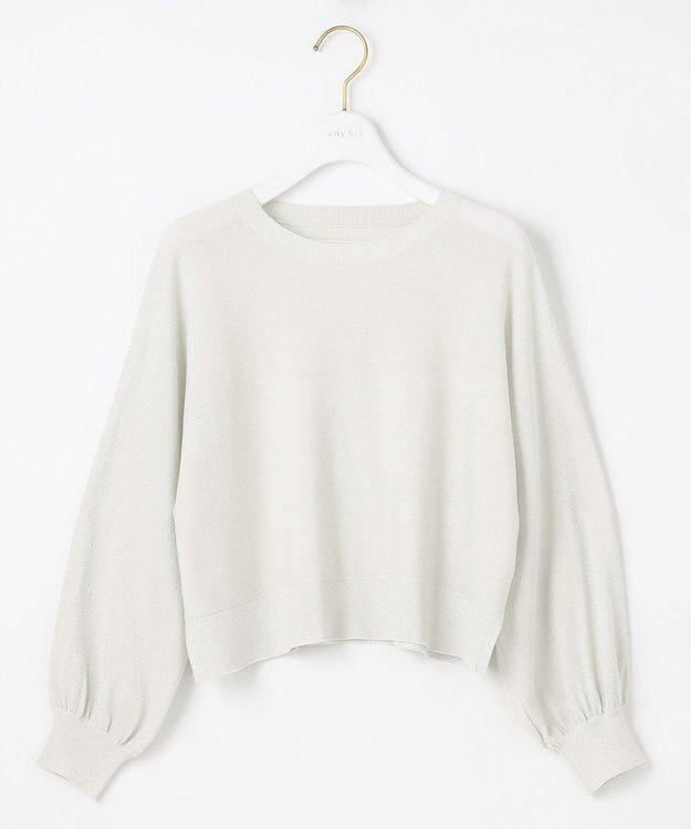 ANY SIS L 【2SET】シャツワンピ × ニット セット ブルーストライプ×シルバー