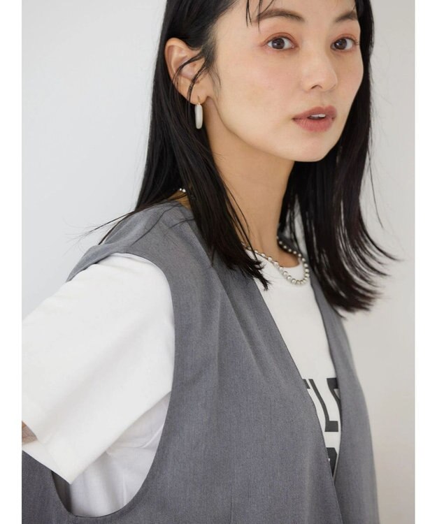 AMERICAN HOLIC Ｖネックジレ Gray Mixture