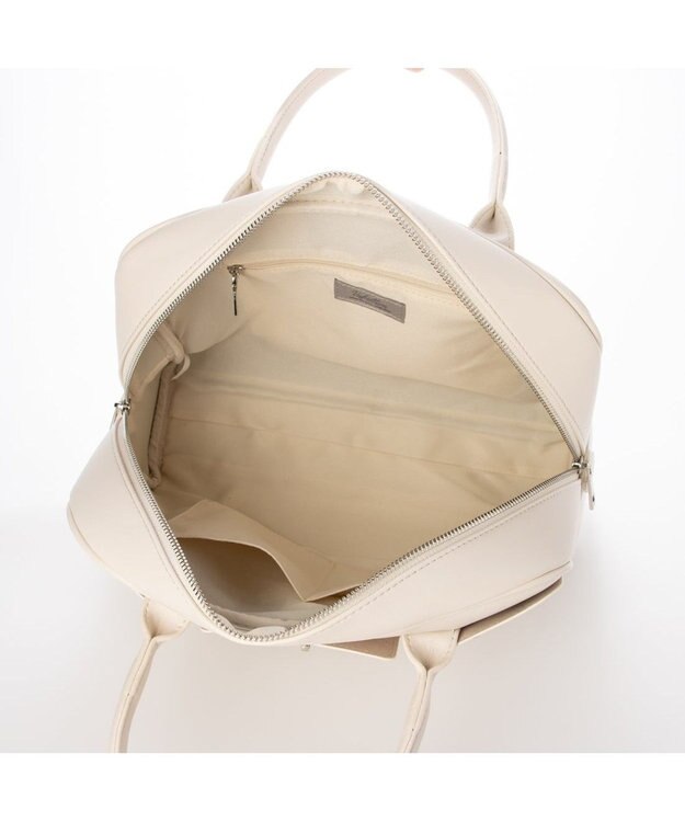 UNBILLION カシュカシュ cachecache / ヒネリ金具ボーリングバッグボストン アイボリー