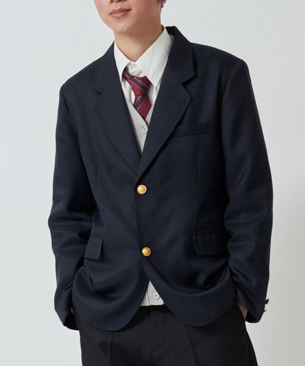 WEGO 【SCHOOLITEM】メンズスクールブレザー ネイビー