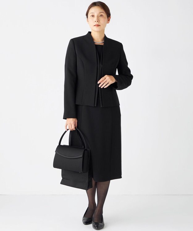 自由区 FORMAL 【日本製】グログランサブバッグ ブラック系