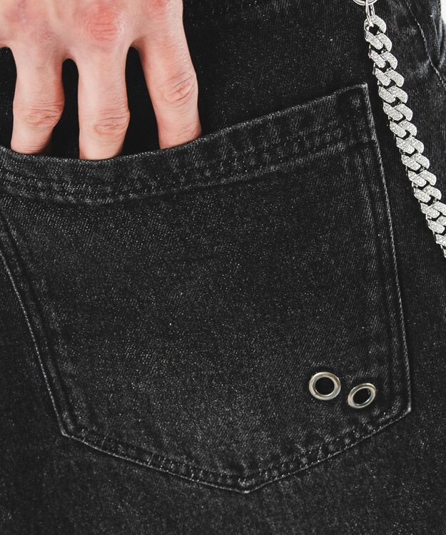 WEGO 【ユニセックス着用ITEM】パラシュートハトメショーツ デニムブラックソノタ