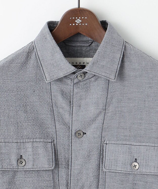 JOSEPH ABBOUD 【キングサイズ・オーガニックコットン】ドライサッカー ブルゾン ブルー系