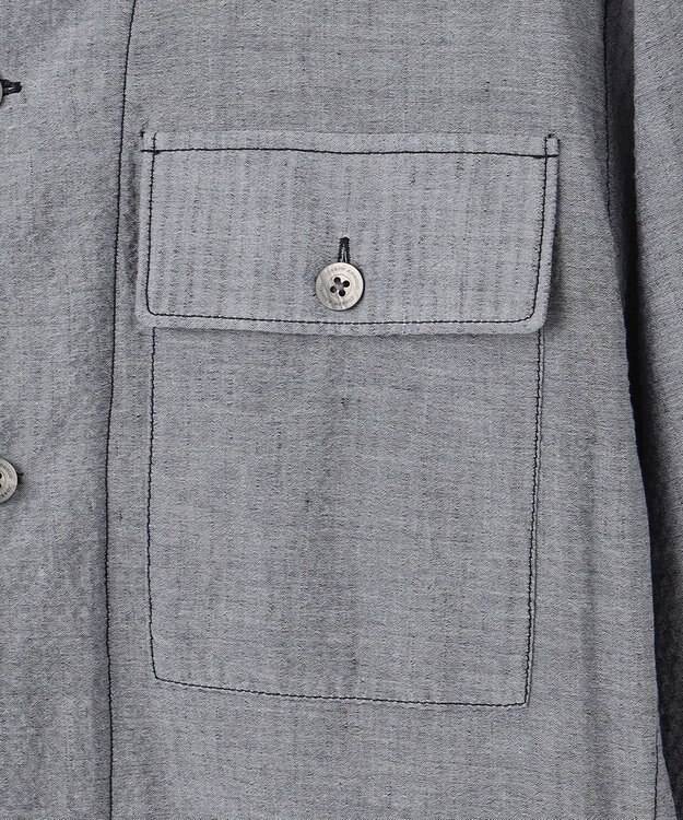 JOSEPH ABBOUD 【キングサイズ・オーガニックコットン】ドライサッカー ブルゾン ブルー系