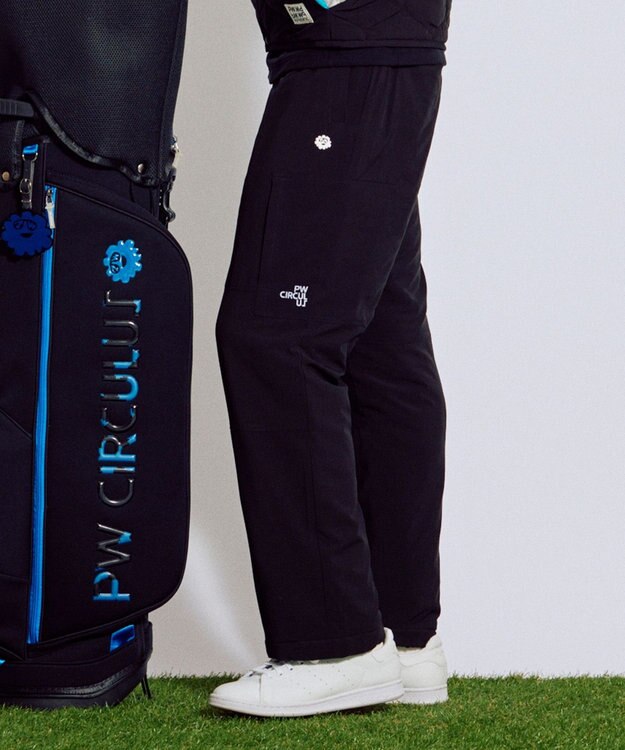 PW CIRCULUS 【撥水加工 / ストレッチ】【MEN】ワイド中綿カーゴパンツ ゴルフ ブラック系