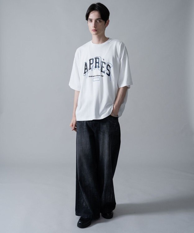 WEGO オフステッチグラフィックT（SS） ホワイト