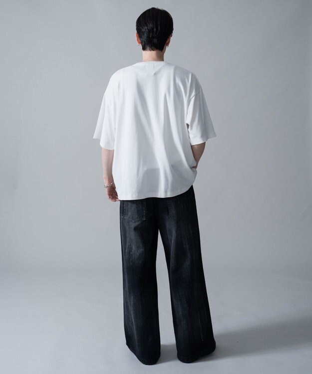 WEGO オフステッチグラフィックT（SS） ホワイト