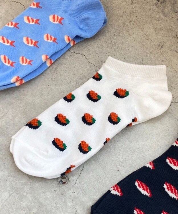 WEGO スシショートソックス ホワイト