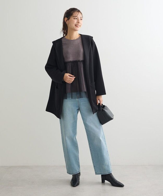 Green Parks ・ｓｗｉｎｇ　ｂｙ　チュールレイヤープルオーバー Charcoal Gray