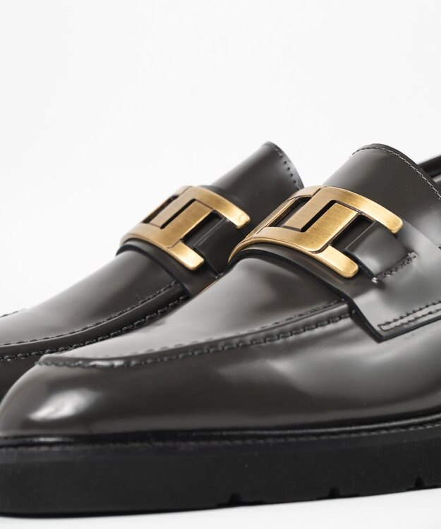 BONTRE 【LucaGrossi/ルカグロッシ】厚底幾何学ビットローファー/K072M TAL-UA グレー