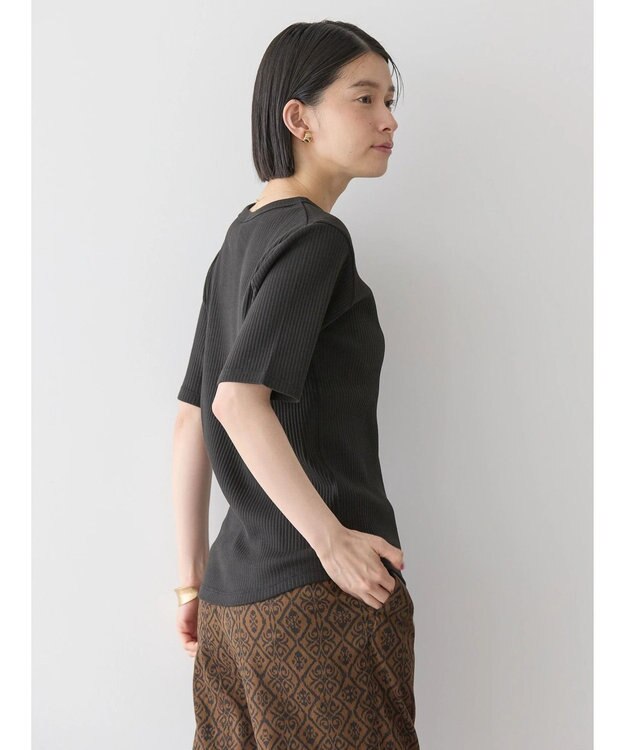 AMERICAN HOLIC 抗菌防臭針抜きテレコカットプルオーバー Black