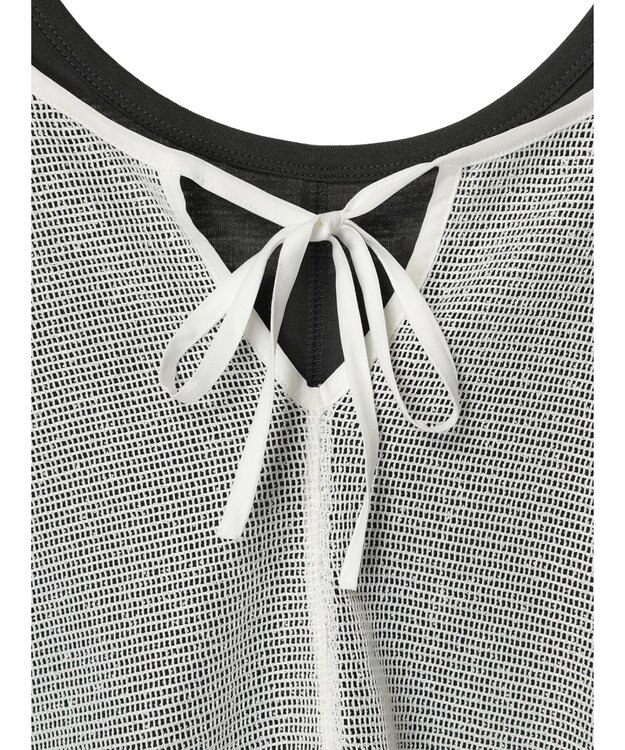 Green Parks ＳＥＴ２点　メッシュ＋ノースリーブワンピース Off White