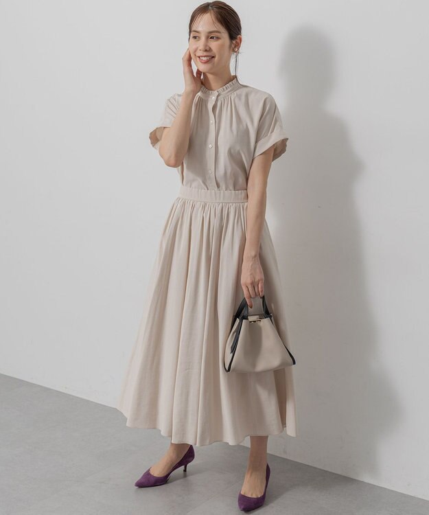 組曲 【レングス調整可能】バウンディングシャーティングスカート アイボリー系