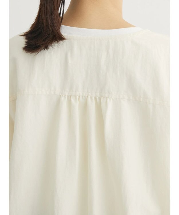 Green Parks イージーケア　Ｖネックブルゾン Ecru