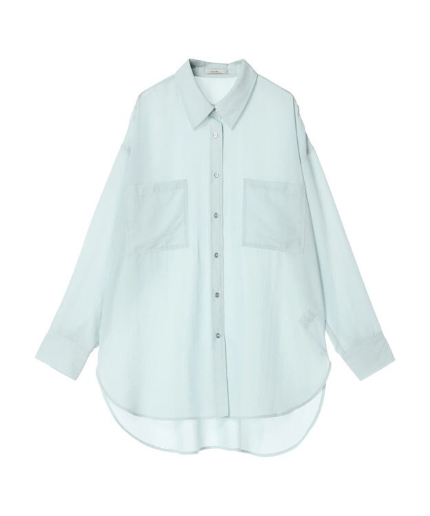 earth music&ecology ウ゛ィンテージボタンフロントポケットシャツ Light Green