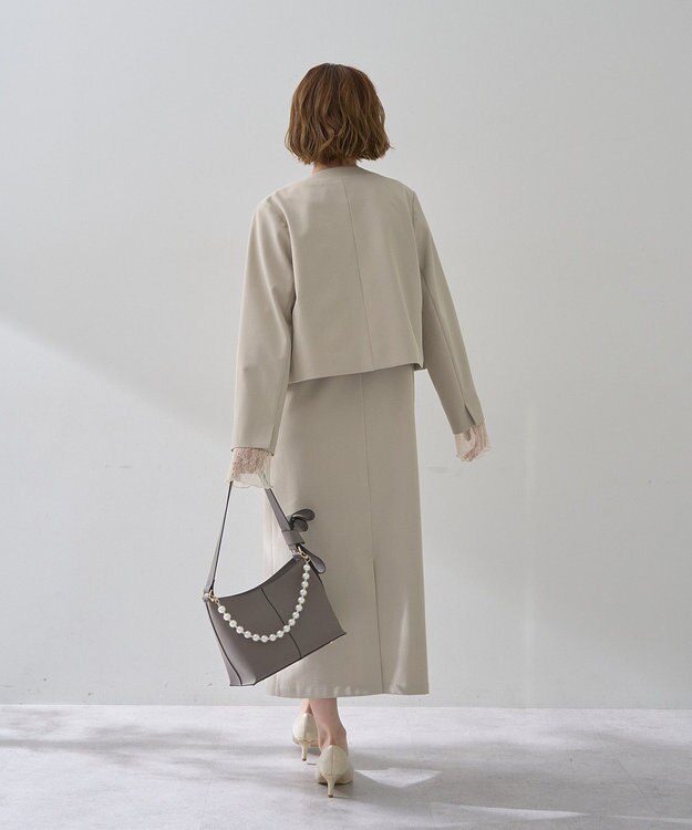 YECCA VECCA 【2点SET】ショートジャケットセットキャミワンピース Light Beige