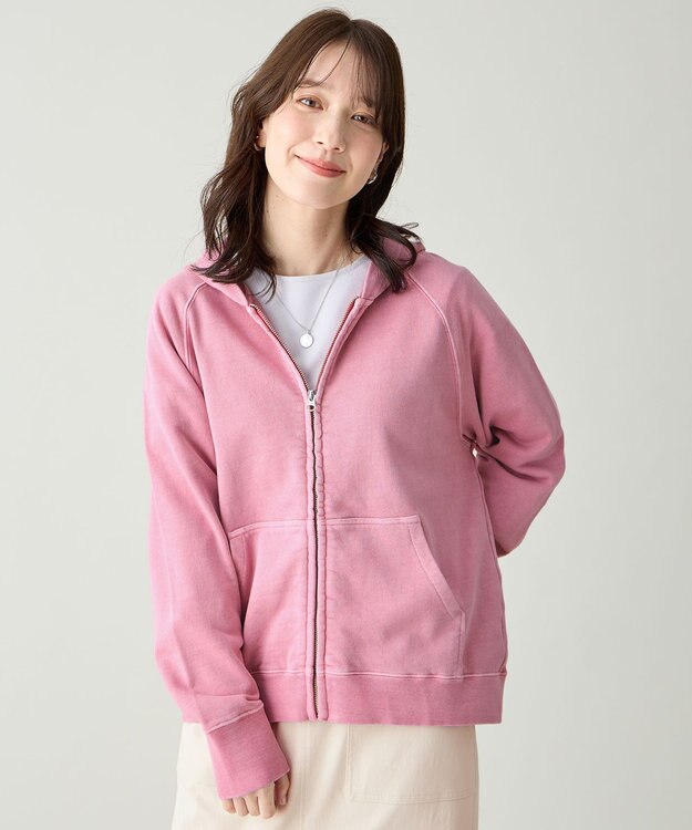 ANY ピグメントパーカー ピンク