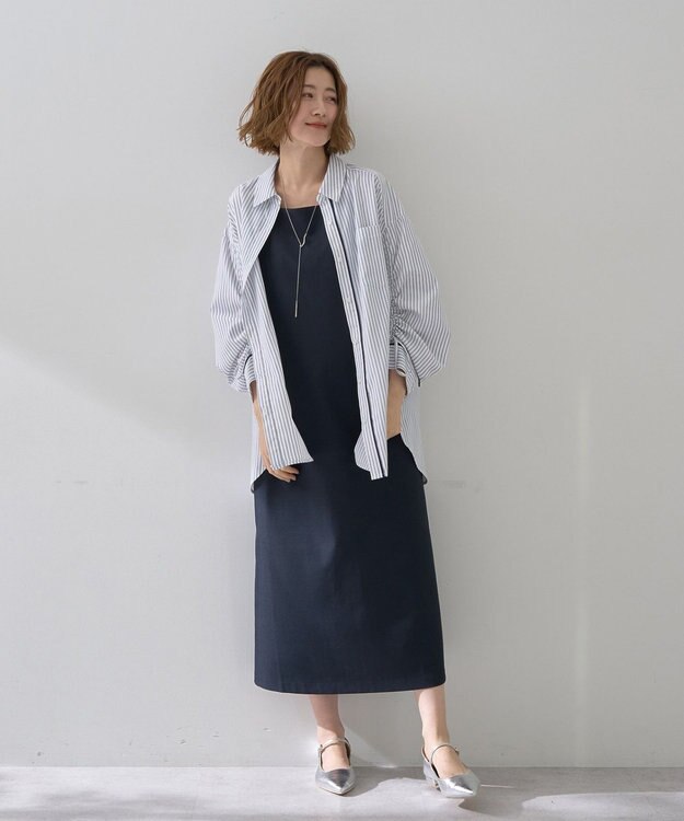 YECCA VECCA 【2点SET】ショートジャケットセットキャミワンピース Navy
