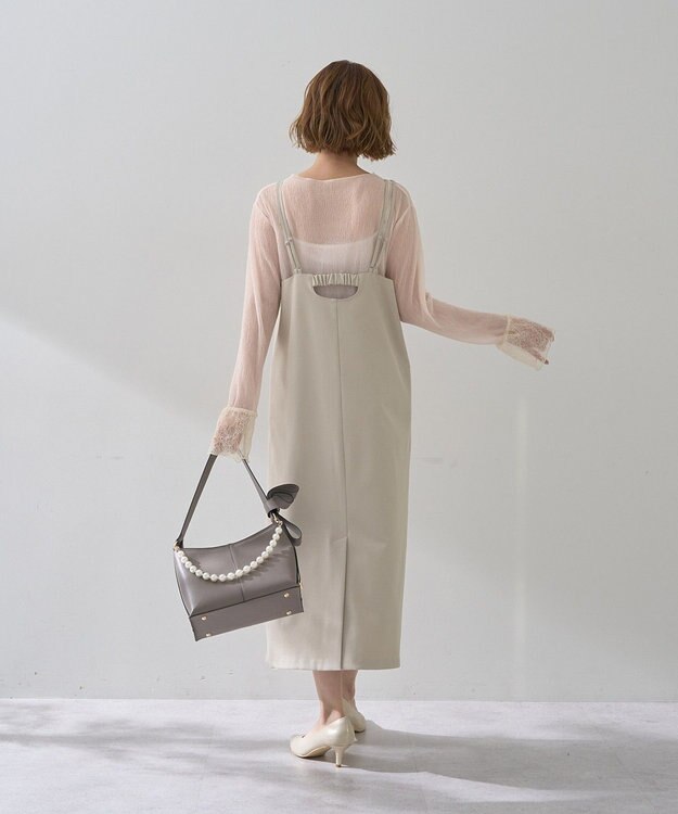 YECCA VECCA 【2点SET】ショートジャケットセットキャミワンピース Light Beige