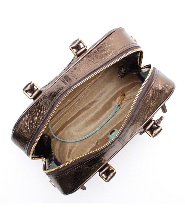 A.D.M.J. 【牛革】イタリアンレザークラックメタル2WAYボストンM ブロンズ