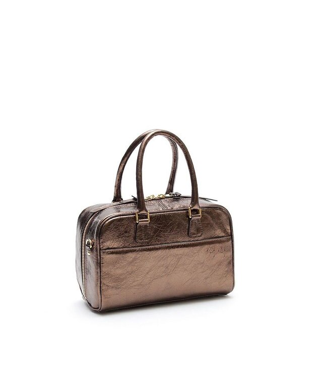 A.D.M.J. 【牛革】イタリアンレザークラックメタル2WAYボストンM ブロンズ