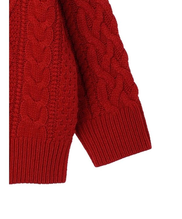 CRAFT STANDARD BOUTIQUE ラグランケーブルニットプルオーバー　 Red