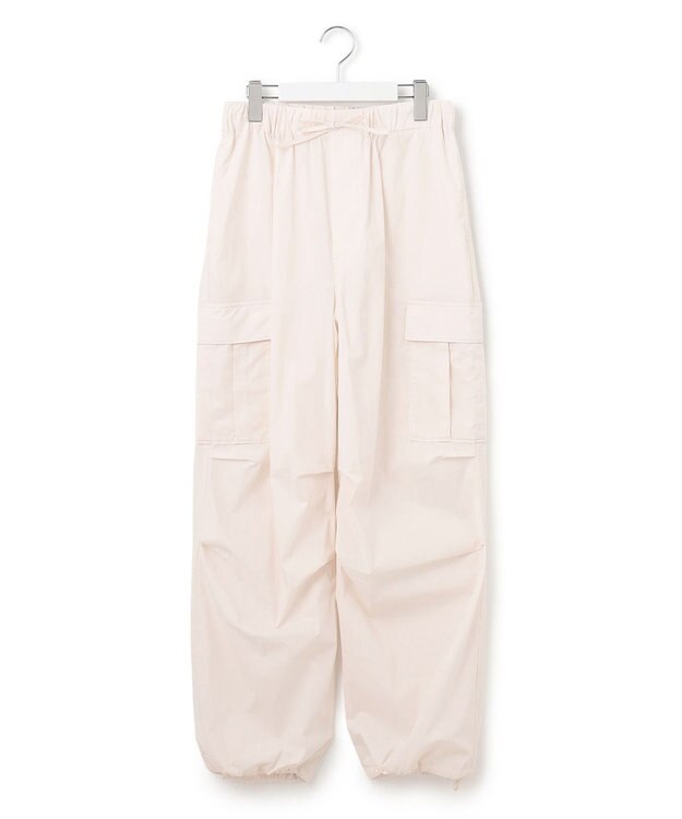 23区 L 【SLOW/好評につき新色追加】ミリタリーストレッチタフタ  カーゴパンツ アイボリー系