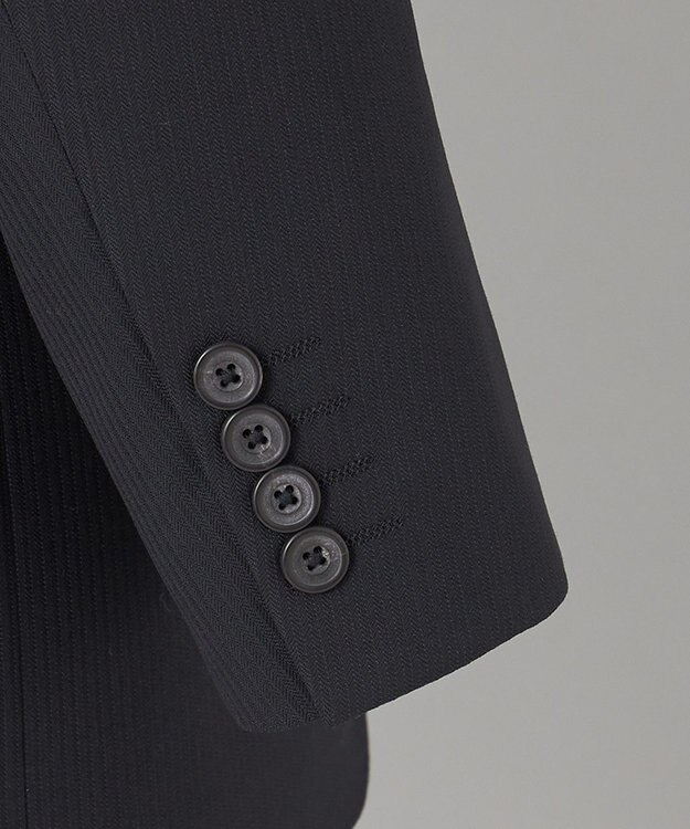 GOTAIRIKU オールシーズン対応【御幸毛織】WOOL×SOLOTEX ストレッチスーツ（ブラックストライプ） ブラック系1