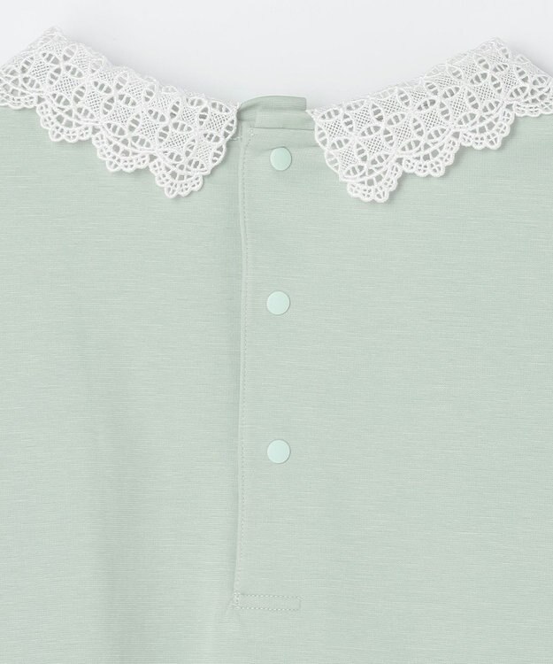 組曲 KIDS 【150-160㎝】レースカラー トレーナー ミントグリーン