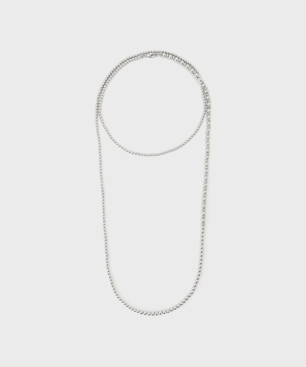 GRACE CONTINENTAL ビーズロングネックレス シルバー