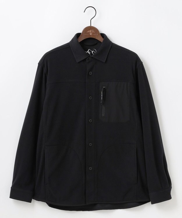 JOSEPH ABBOUD MOUNTAIN 【ライトシャツアウター】ハイカウントマイクロフリースシャツ ブラック系