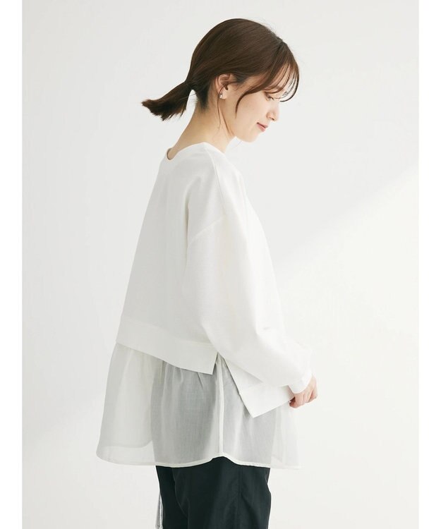 Green Parks 前後２ｗａｙシアードッキングチュニック Off White