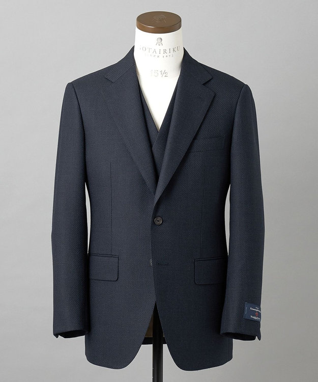 GOTAIRIKU 【ZEGNA/ゼニア】ISLANDFLEECE/アイランドフリース 3ピーススーツ（ネイビー） ネイビー系8