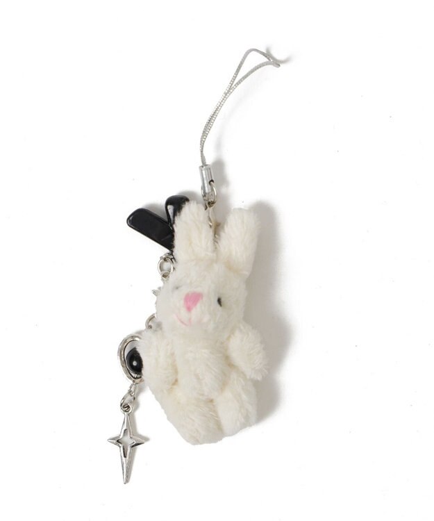 WEGO ミニうさぎビーズストラップキーホルダー オフホワイト