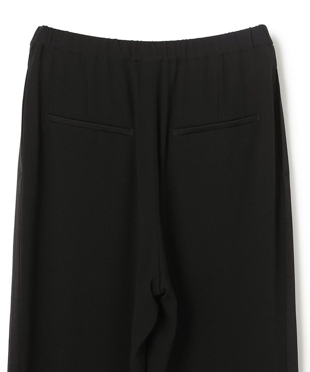 uncrave バックサテンジョーゼット フレアパンツ ブラック