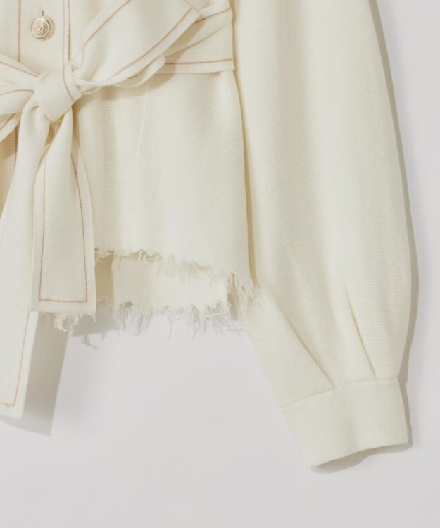 GRACE CONTINENTAL ニットワークジャケット ホワイト