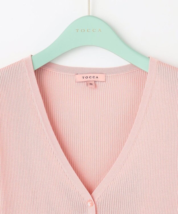 TOCCA 【洗える！】AJISAI VNECK カーディガン ローズ系