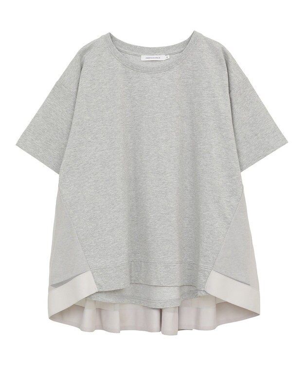 AMERICAN HOLIC バックチュールレイヤードカットプルオーバー Light Gray Mixture