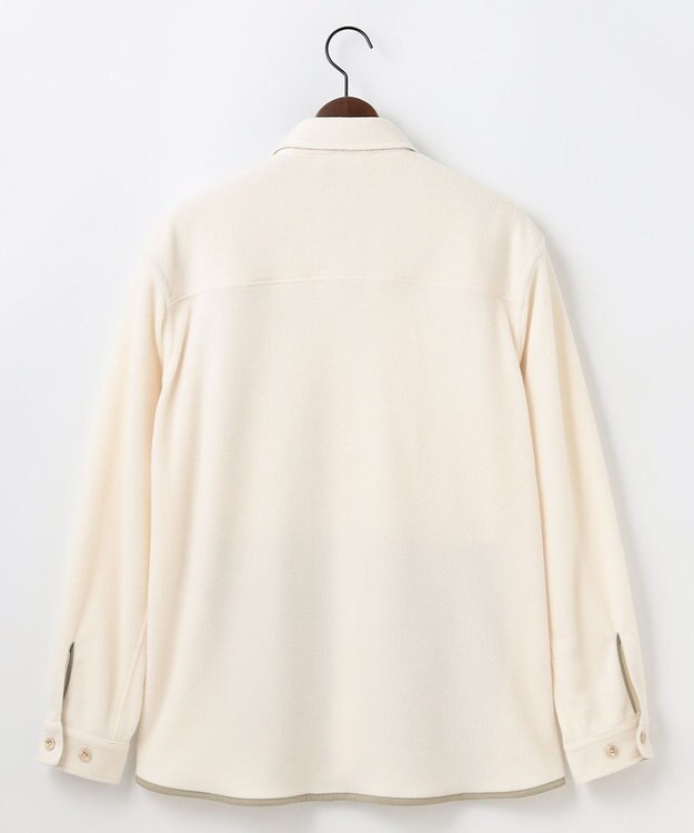 JOSEPH ABBOUD MOUNTAIN 【ライトシャツアウター】ハイカウントマイクロフリースシャツ アイボリー系