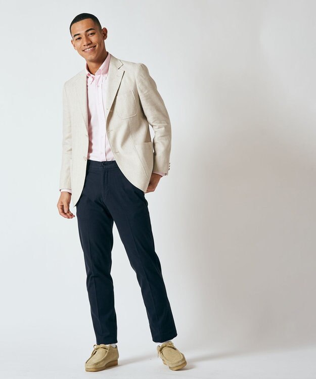 J.PRESS MEN 【SAFILIN】リネンキャンブリックワッフル ジャケット アイボリー系