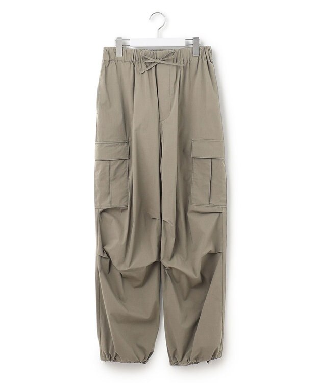 23区 L 【SLOW/好評につき新色追加】ミリタリーストレッチタフタ  カーゴパンツ カーキ系