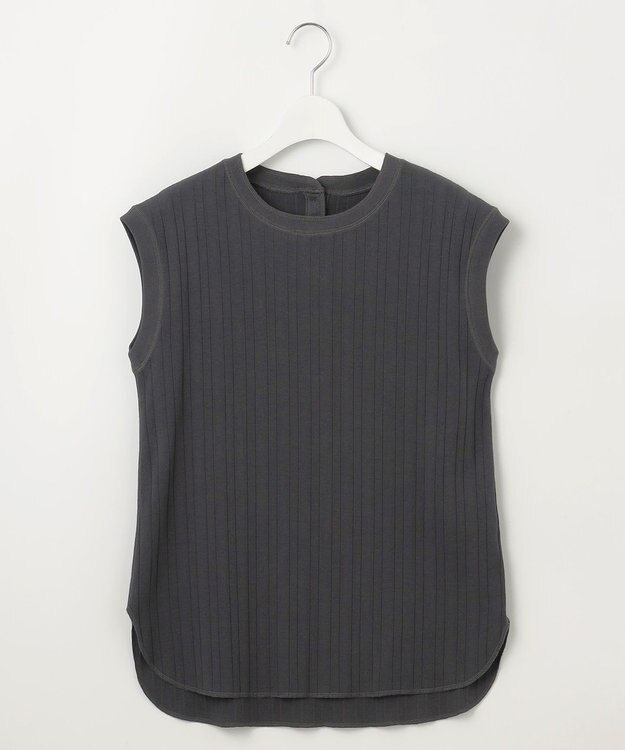 23区 S 【SLOW/一部店舗限定】ランダムリブフライス フレンチスリーブ カットソー グレー系
