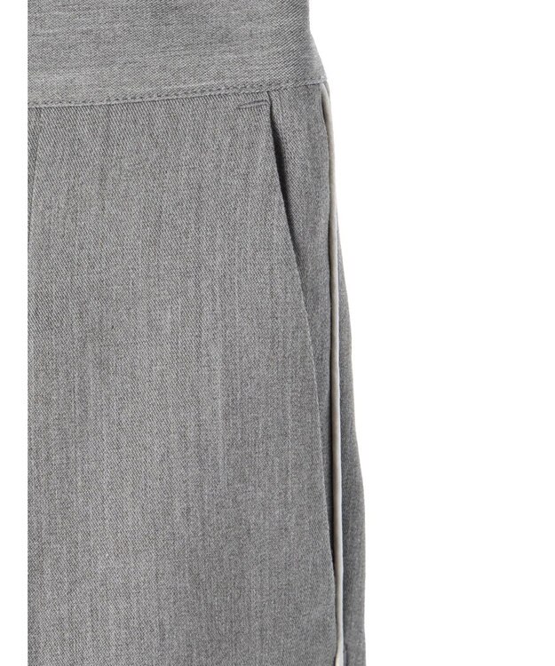 Green Parks パイピングサイドラインワイドパンツ Gray