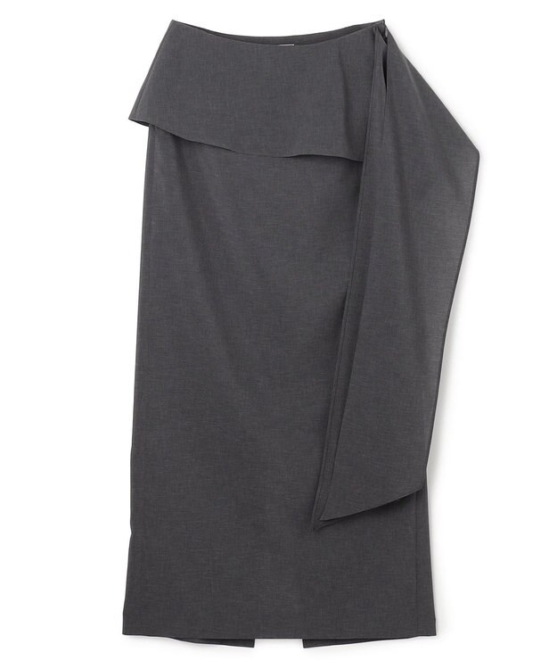 BEIGE， 【イージーケア・セットアップ対応】BATEAU / サイドディテール Iラインスカート Charcoal