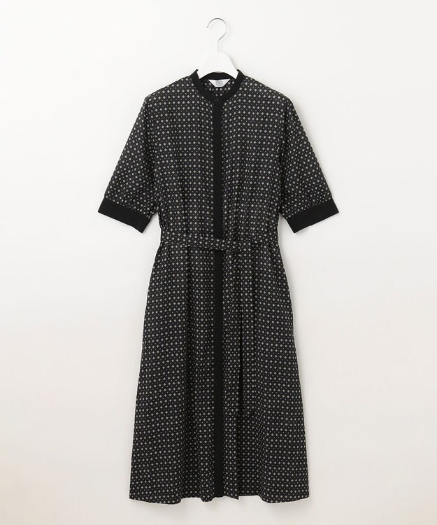 J.PRESS LADIES 【洗える】 ジオメトリック ワンピース ネイビー系5