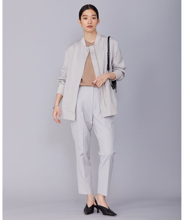 ICB L 【洗える】ライトマットサテン MA－1ジャケット トープ系