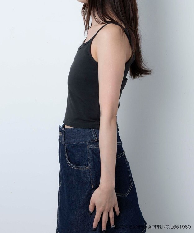 WEGO 【サンリオ】HELLOKITTYコラボ刺繍キャミ ブラック